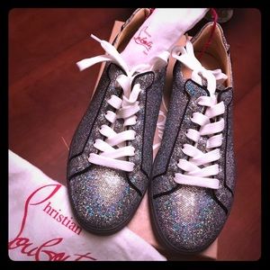 ***Seava Woman Flat Glitter Disco Ball Sneaker***